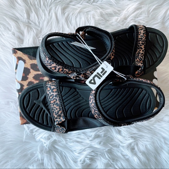 leopard print fila trainers